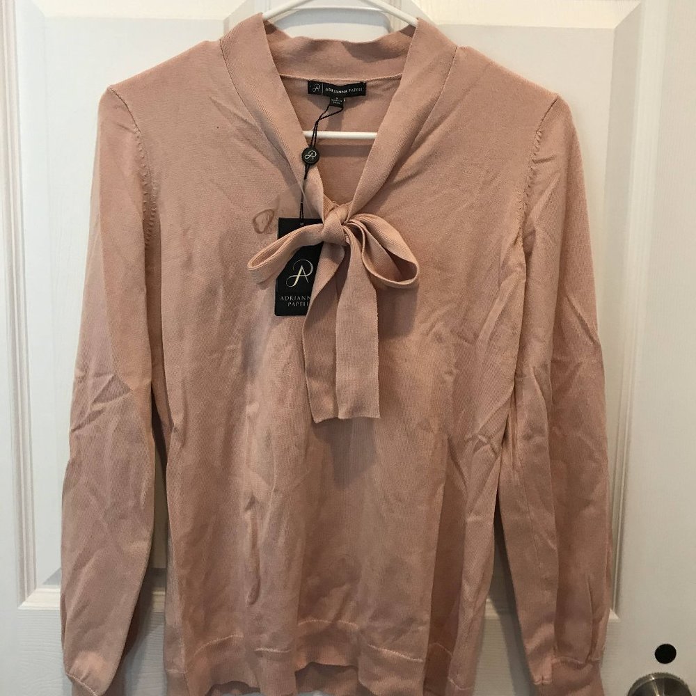 Mauve Tie Neck Sweater